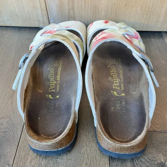 Papillio by Birkenstock Pisa Floral Print Sandals Size 38 Boho Comfort - Picture 5 of 6